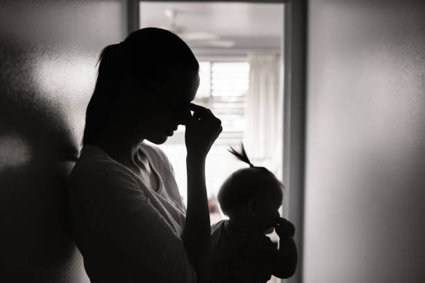 Burnout maternel, d'une maman avec son bébé
